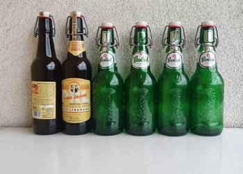 Butelki po piwie Grolsch i Jasne 2017 r szt 5