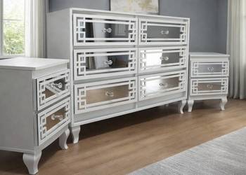 Zestaw Komoda 120cm+2 szafki nocne 40x35cm Glamour Promocja!