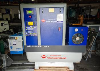 Kompresor śrubowy AIRPRESS APS 15 COMBI DRY X, 11 kw, 2021r