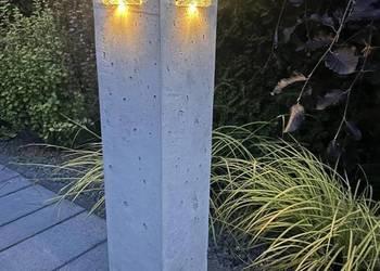 lampa betonowa ogrodowa 15x15x65cm szary