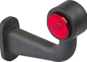 Lampa obrysowa LED, prawa, okrągła, 12/24V czerwona/biała, przykręcana Waś…