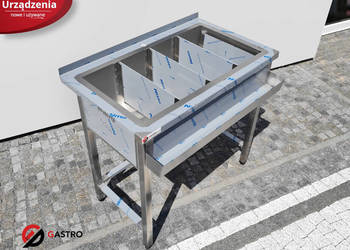 Basen zlew gastronomiczny z przegródkami na lód 1000x600x850 mm