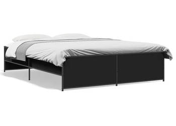 Łóżko Metalowe Czarne Rama Łóżka Ze Stelażem 160x200 cm WM-3279877