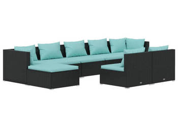 9-cz. zestaw wypoczynkowy do ogrodu z poduszkami rattan PE WM-3102001