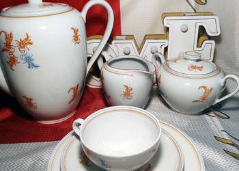 Zestaw kawowy KPE porcelana vintage