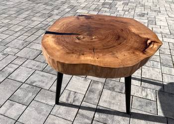 Stolik kawowy drewniany żywica epoksydowa