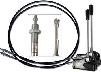 2x DŹWIGNIA JOYSTICK Rozdzielacza 2 Sekcyjnego+Linka [8323]