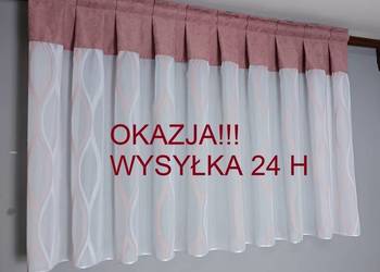 Firanki - komplety- pudrowy róż