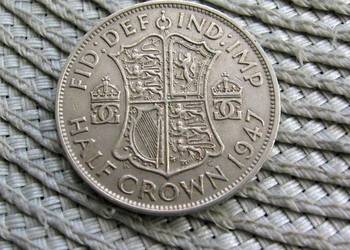 Wielka Brytania 1/2 Korony 1947r