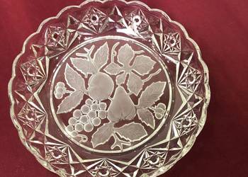 Piękna kryształowa patera PRL lata 70 XX w. Vintage