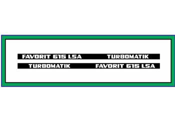 Naklejki Fendt Favorit 615 LSA Turbomatik komplet bardzo mocne nalepki