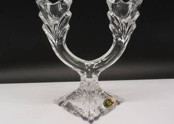 Kryształowy Świecznik Dwuramienny – HONOUR CRYSTAL Slovakia (24% PbO)
