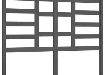 Wezgłowie łóżka szare 156x4x104 cm lite drewno sosnowe WM-818147