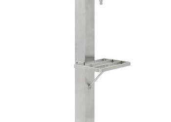 Kran ogrodowy na słupku stal nierdzewna kwadratowy 95 cm WM-45455