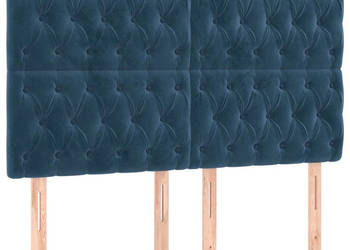 Zagłówek do łóżka z LED ciemnoniebieski 160x7x118/128 cm WM-3122818