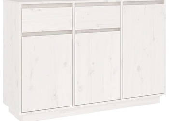 Szafka biała 110x34x75 cm lite drewno sosnowe WM-814330