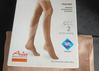 Rajstopy uciskowe 2 klasa kompresji Aries Avicenum 360 DEN beżowe(natura)