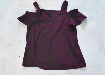 bordowa bluzka carmen elegancka L 40