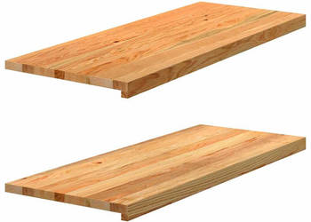 Parapety 2 szt. jasnobrązowy 100x40x2 cm lite drewno dębowe WM-4009160