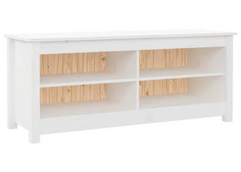 Szafka na buty biała 110x38x455 cm lite drewno sosnowe WM-813775