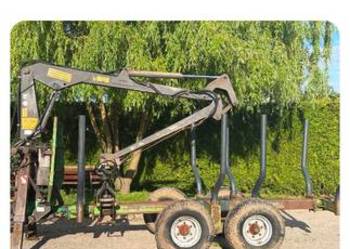 Przyczepa leśna z HDS 8 ton