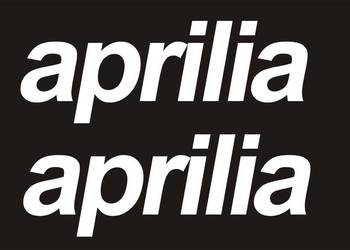 Aprilia 2szt 30x11cm białe naklejki tuningowe na motocykl