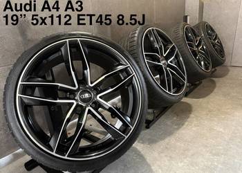 19 cali Audi A4 A3 felgi alufelgi koła komplet z oponami 5x112 ET45 8.5J