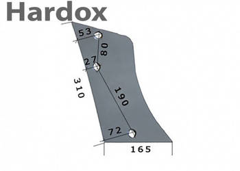 Pierś HARDOX 20536/P części do pługa NIEMEYER