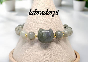 Bransoletka z labradorytu, LABRADORYT kulka, kot #480