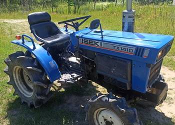 Iseki TX1410 z glebozgryzaką, pług, brony, i belka z hakiem