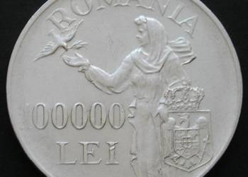 RUMUNIA 100000 LEI 1946 - KRÓL MICHAŁ - SREBRO