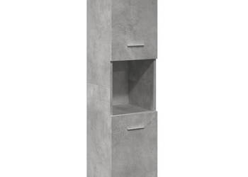 Wisząca szafka łazienkowa szarość betonu 30x30x130 cm WM-856220