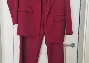 Garnitur damski, bordowy, rozmiar XL/42