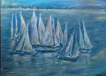 "Żaglówki na Jeziorze Powidzkim"