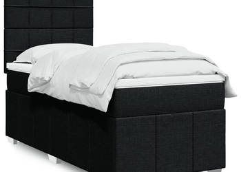 Łóżko z Materacem Kontynentalne Czarne Do Sypialni 90x200 cm WM-3291553