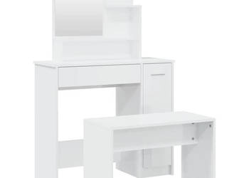 Zestaw z toaletką biały z połyskiem 865 x 35 x 136 cm WM-3114151