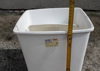 Kosz plastikowy, „Klip 261” szary, wysokość ok. 36 cm, szerokość ok. 32