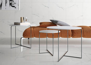 Gres Szkliwiony Bianco Carrara River 60 x 119,5 x 0,9 cm
