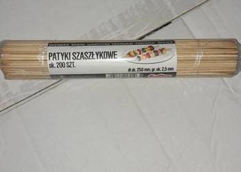 Drewniane patyczki do szaszłyków dł 25 cm 200 szt