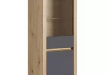 Nowa Witryna Malta W1D Dąb Artisan/ Szary