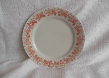 Talerzyk deserowy w liscie winogron PRL