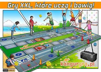 giga edukacyjna GRA XXL DLA DZIECI Bezpieczni na ROWERACH do nauki i zabawy