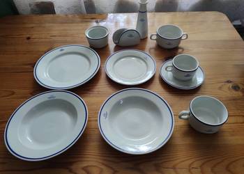 Zastawa stołowa zestaw porcelana WARS PKP komplet talerz filiżanka dzbanek