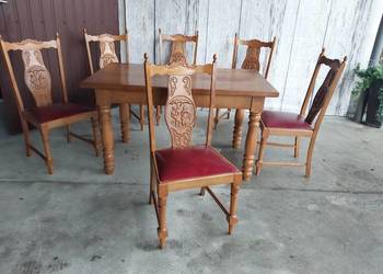 zestaw stylowy stół z krzesłami