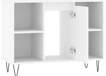 Szafka łazienkowa biała 80x33x60 cm materiał drewnopochodny WM-831628