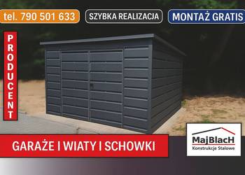 Wiata ogrodowa / śmietnikowa|Altana na Narzędzia|Garaż |Garaże–Maj-Blach