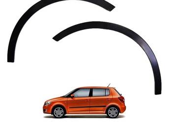 Skoda Fabia nakładki na błotnik czarny mat 4 szt sierpy