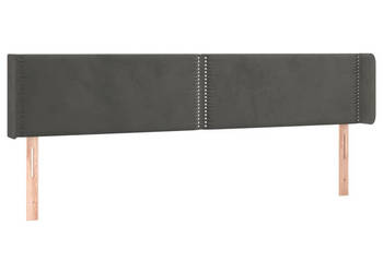 Zagłówek uszak ciemnoszary 203x16x78/88 cm aksamit WM-3118695