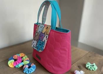 Różowa Torebka Koszyk w KOTKI handmade