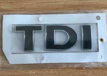NOWY emblemat czarny TDI znaczek klejany logo
